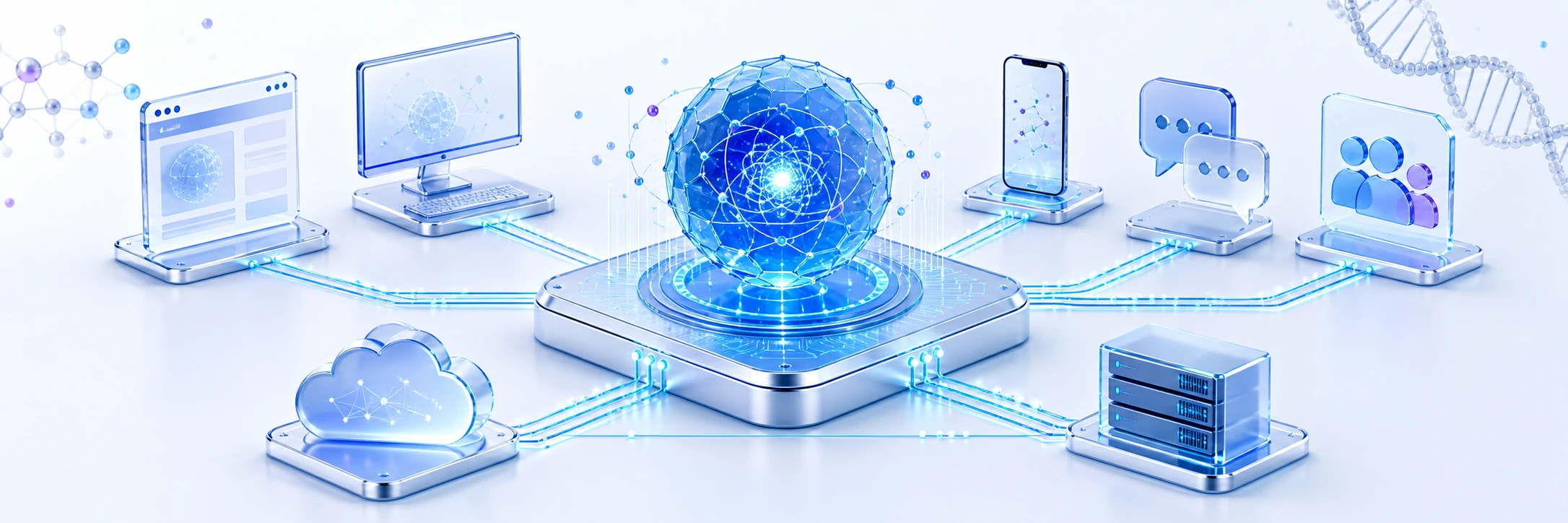 网页、移动端与协同应用连接 Scipilot 统一科研智能平台，并支持云端和本地部署